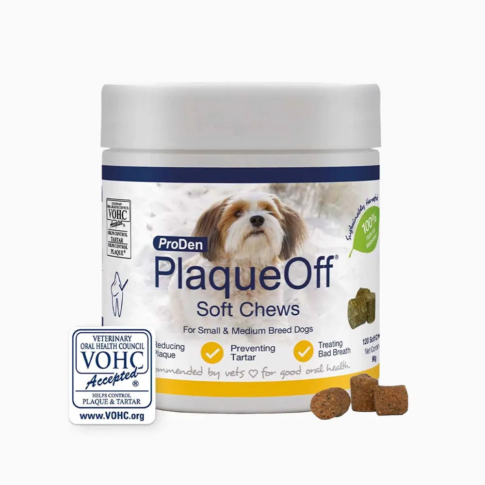 PlaqueOff Soft chews pienille koirille 120 kpl
