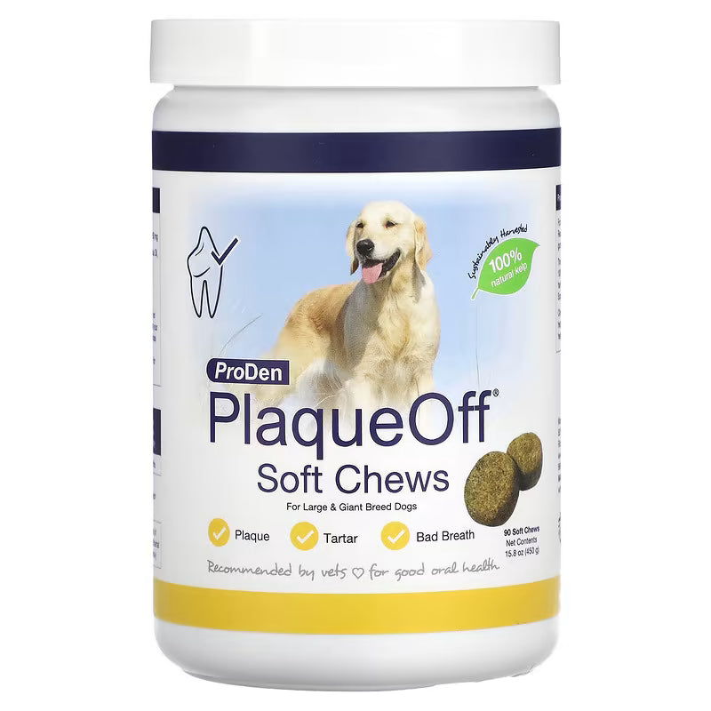 PlaqueOff Soft chews suurille koirille 60 kpl