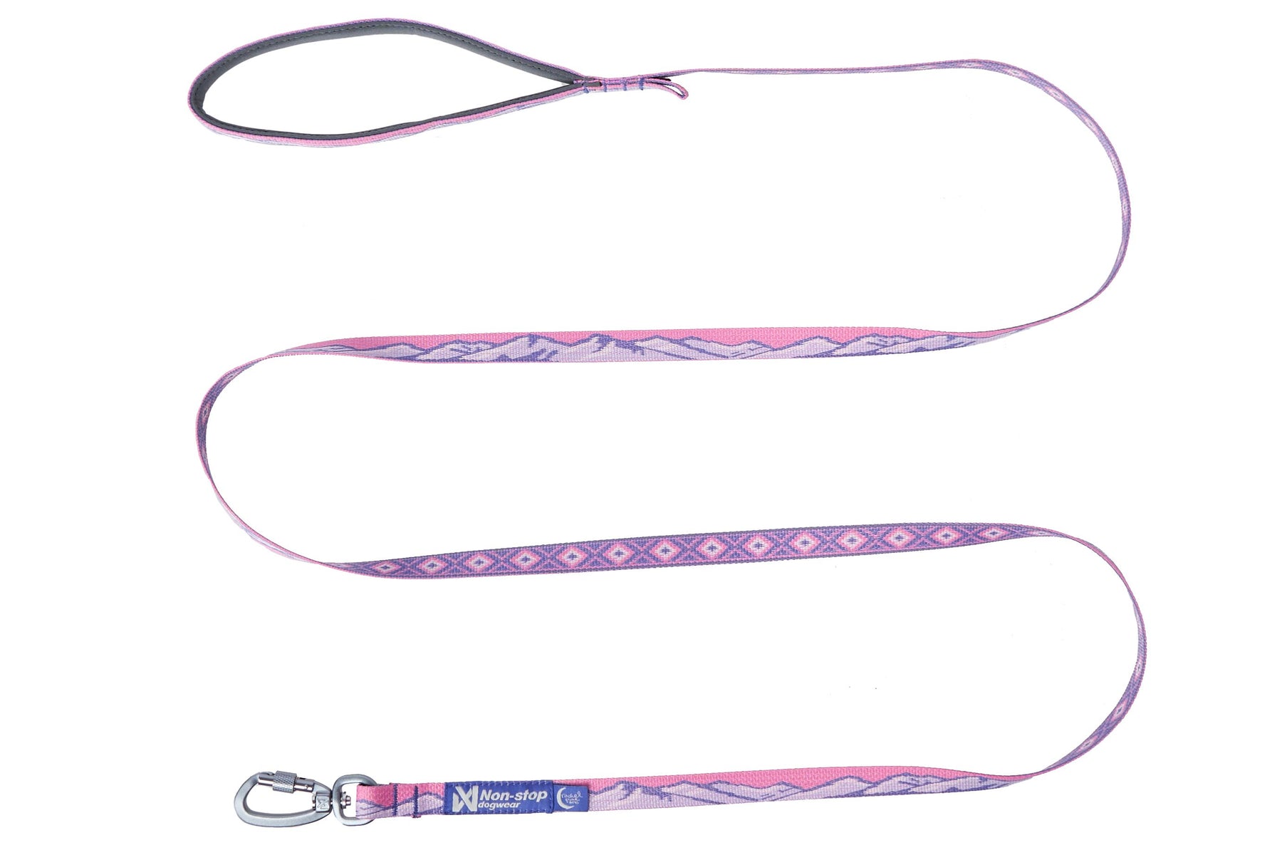 Non-stop Trail quest leash Rachel Pohl edition violetti/vaaleanpunainen 15mm/2m
