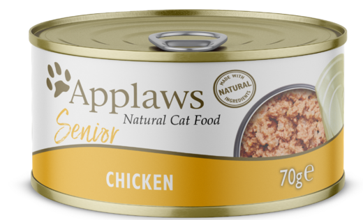 Applaws Kissa Senior kana hyytelössä purkki 24 x 70 g
