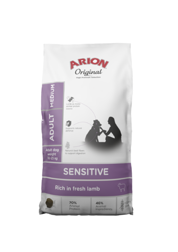 Arion Sensitive Medium lammas koiralle 2 kg