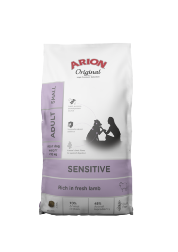 Arion Sensitive Small lammas koiralle 7 kg