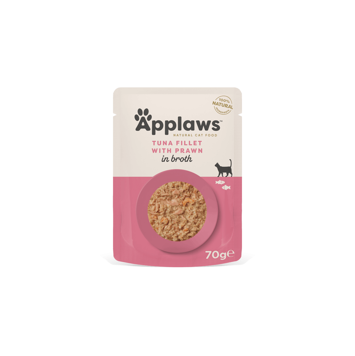 Applaws Kissa tonnikala & katkarapu annospussi 70 g MAISTELUPAKKAUS