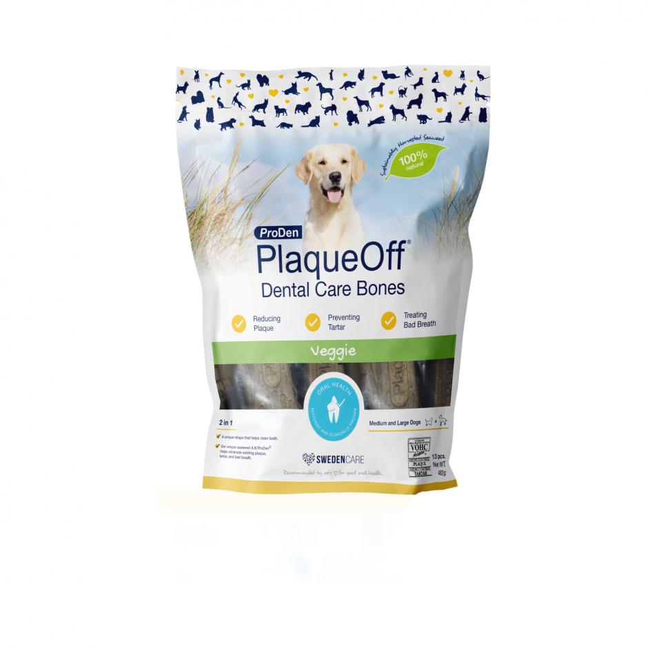 PlaqueOff Dental Care Bones Veggie koiralle 482 g