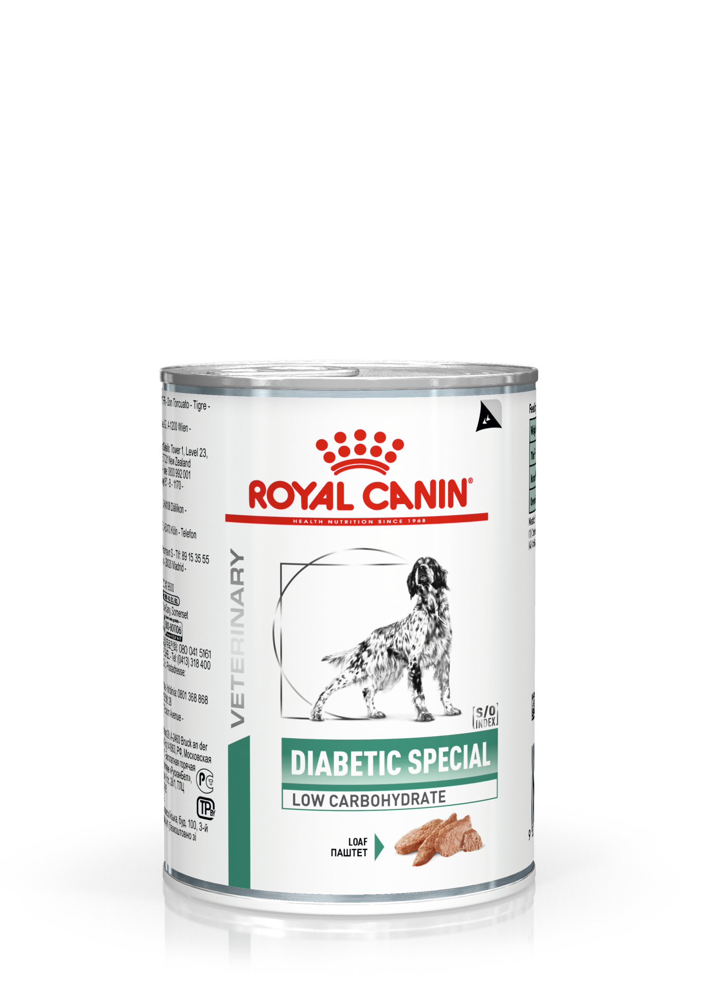 Royal Canin Veterinary Diets Weight Management Diabetic Special Low Carbohydrate loaf säilykepurkki koiran märkäruoka 410 g MAISTELUPAKKAUS