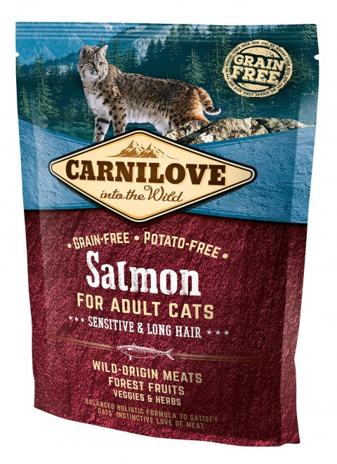 Carnilove Salmon for Adult Sensitive & Long Hair kissoille 400 g
