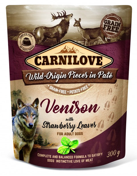 Carnilove Venison with Strawberry Leaves Paté for Adult koirille 300 g