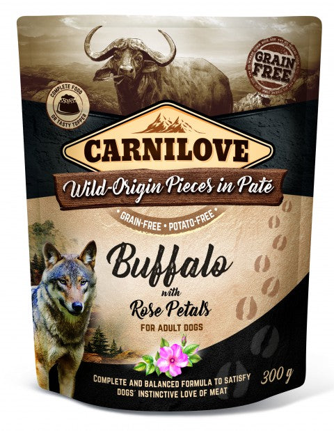 Carnilove Buffalo with Rose Petals Paté for Adult koirille 12 x 300 g