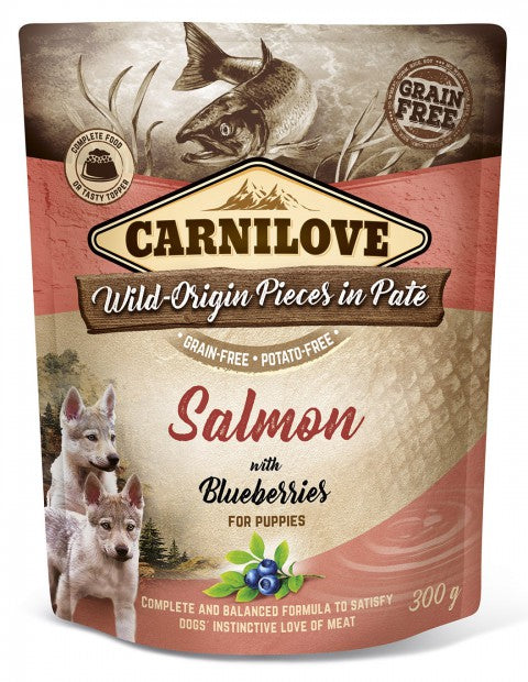 Carnilove Salmon with Blueberries Paté for Puppies koirille 12 x 300 g