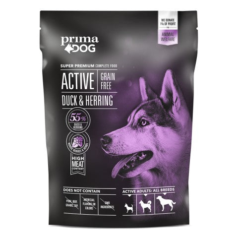 PrimaDog Active ankka-silli aikuisille koirille 1,5 kg