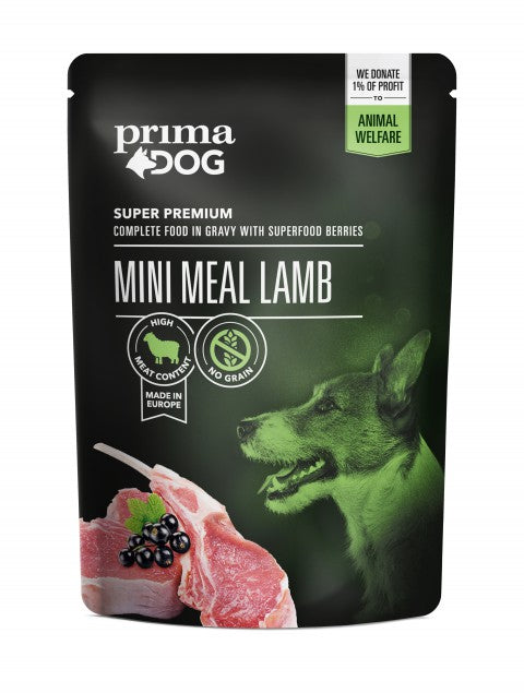 PrimaDog Mini Meal lammasta kastikkeessa 85 g