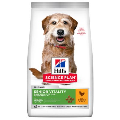 Hill's SP Senior Vitality Small & Mini with Chicken & Rice koiralle 1,5 kg