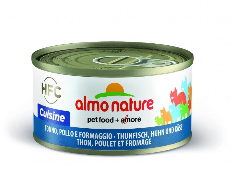 Almo Nature HFS Cuisine tonnikala, kana & juusto 24 x 70 g