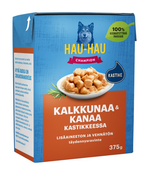 Hau-Hau Champion Kalkkunaa ja kanaa kastikkeessa 375 g