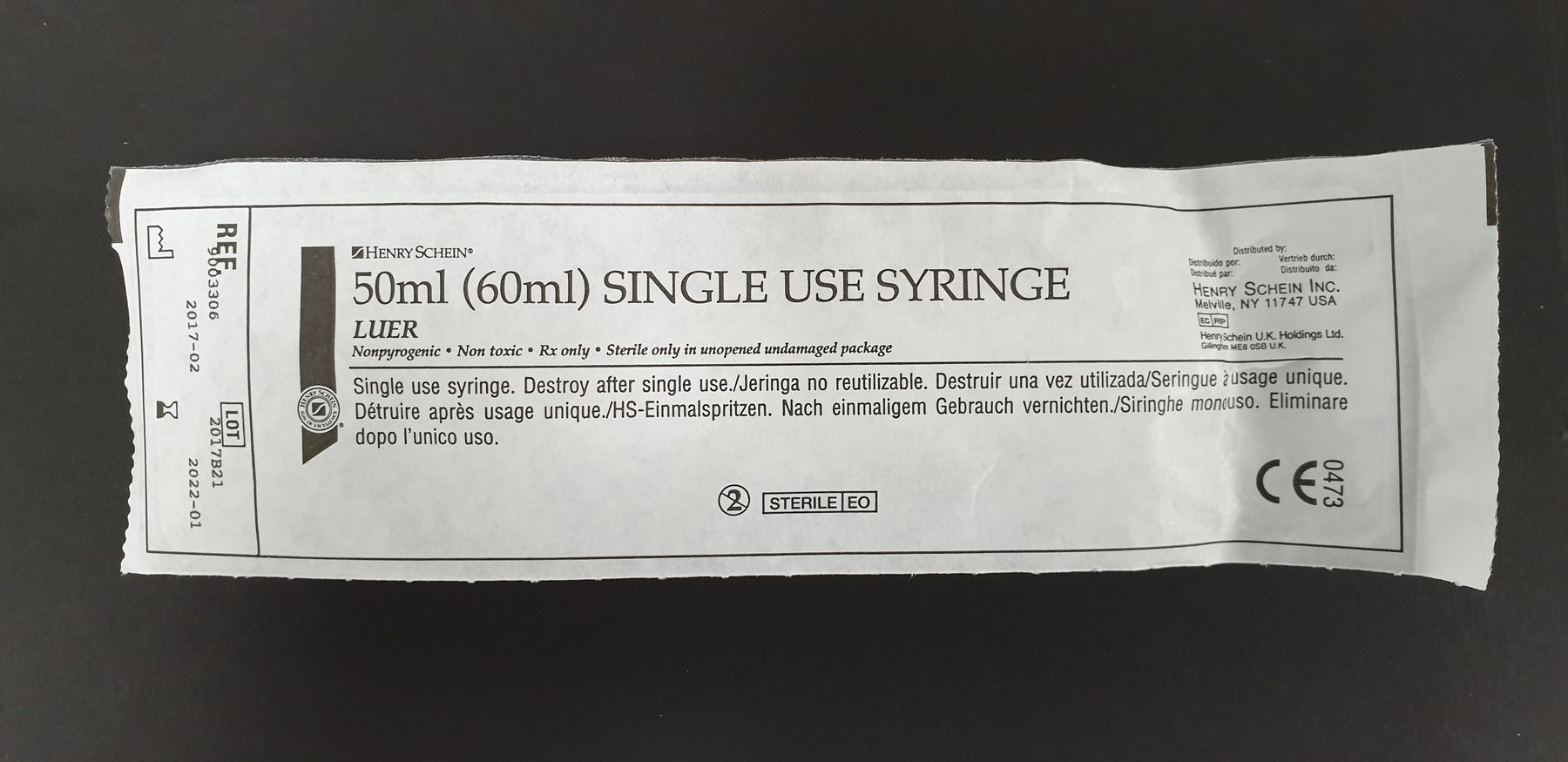 Steriili lääkeruisku kumimännällä luer-kärki 50 ml 1 kpl