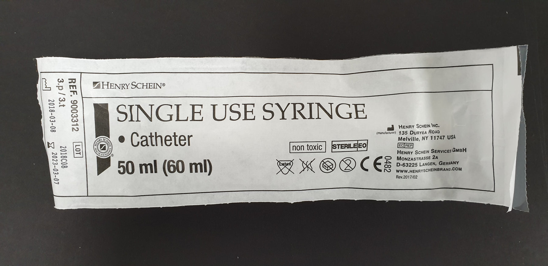 Steriili lääkeruisku kumimännällä catheter-kärki 50 ml 1 kpl