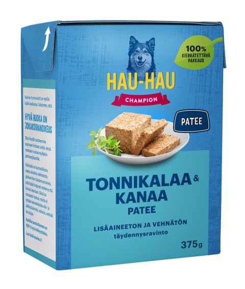 Hau-Hau Champion Tonnikalaa ja kanaa patee 12 x 375 g