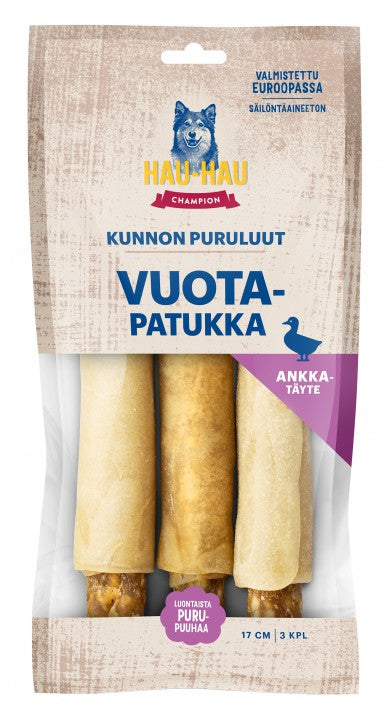 Hau-Hau Champion Kunnon puruluut Vuotapatukka ankka 17 cm 3 kpl