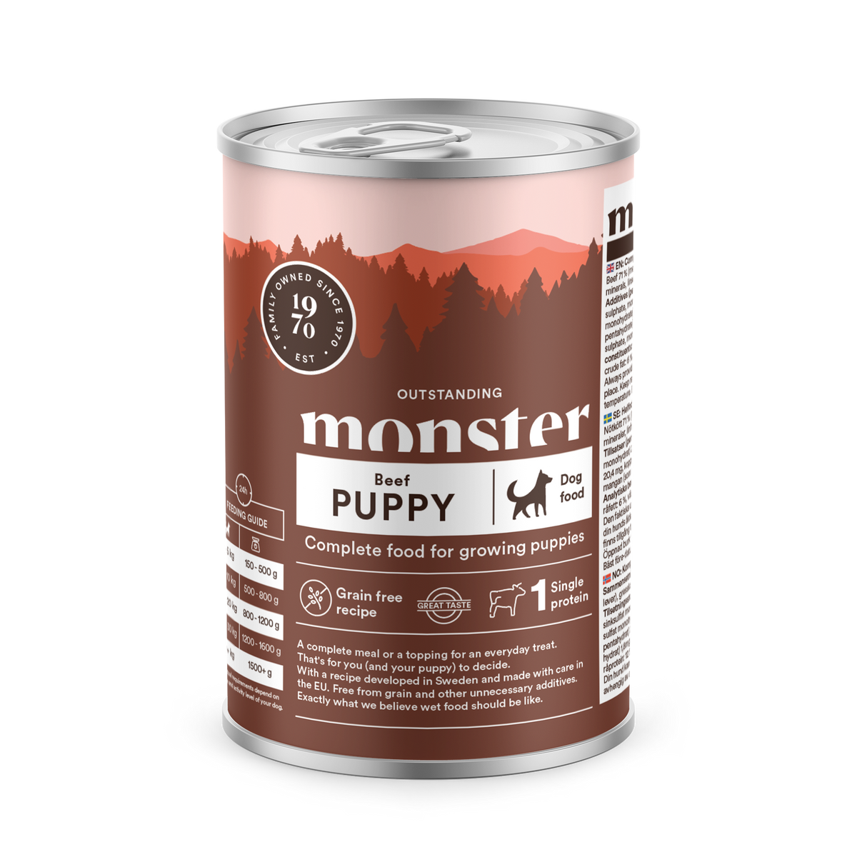 Monster Dog Puppy Beef koiralle 400 g MAISTELUPAKKAUS