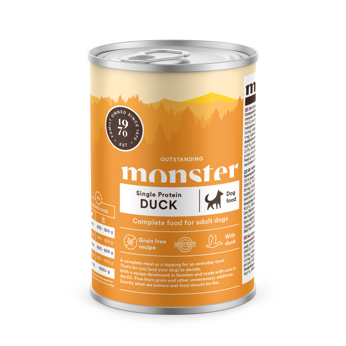 Monster Dog Adult Single Protein Duck koiralle 400 g MAISTELUPAKKAUS