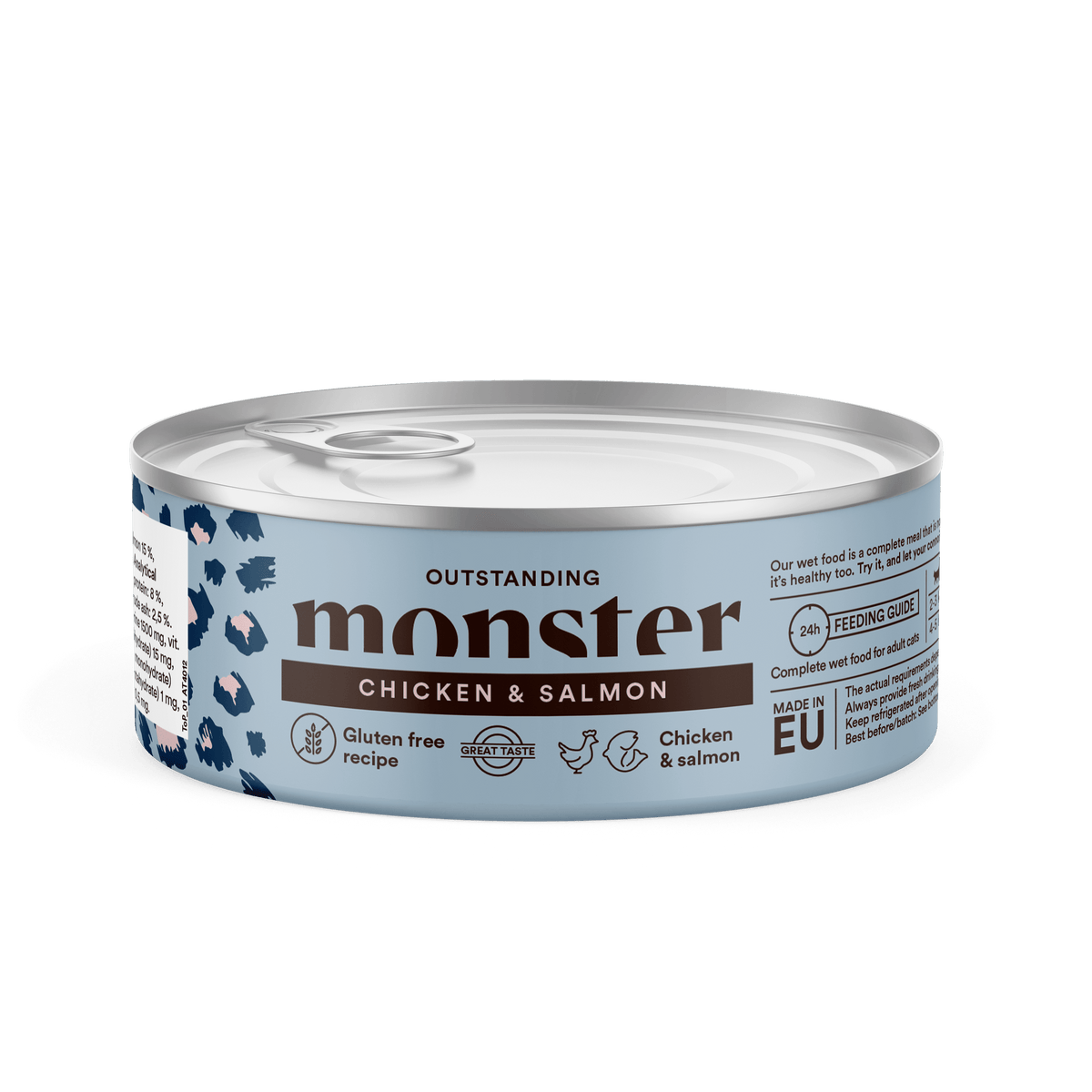 Monster Cat Adult Multi Protein Chicken-Salmon kissalle 100 g MAISTELUPAKKAUS