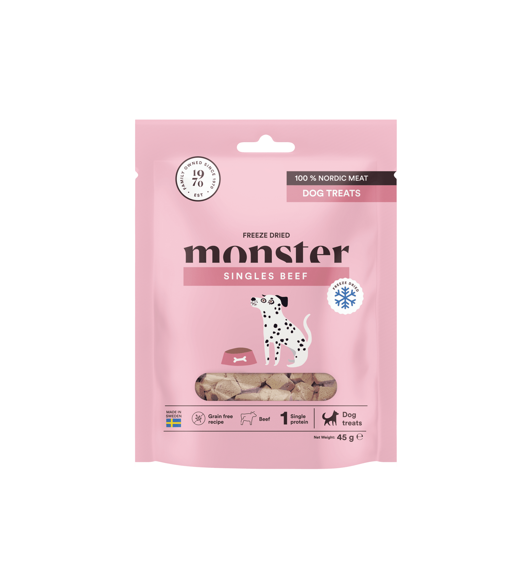 Monster Dog Freeze Dried Treats Beef koiralle 45 g