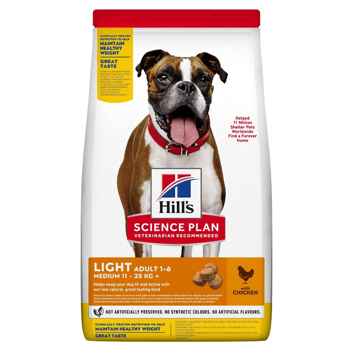 Hill's SP Adult Light Medium with Chicken koiralle 12 kg