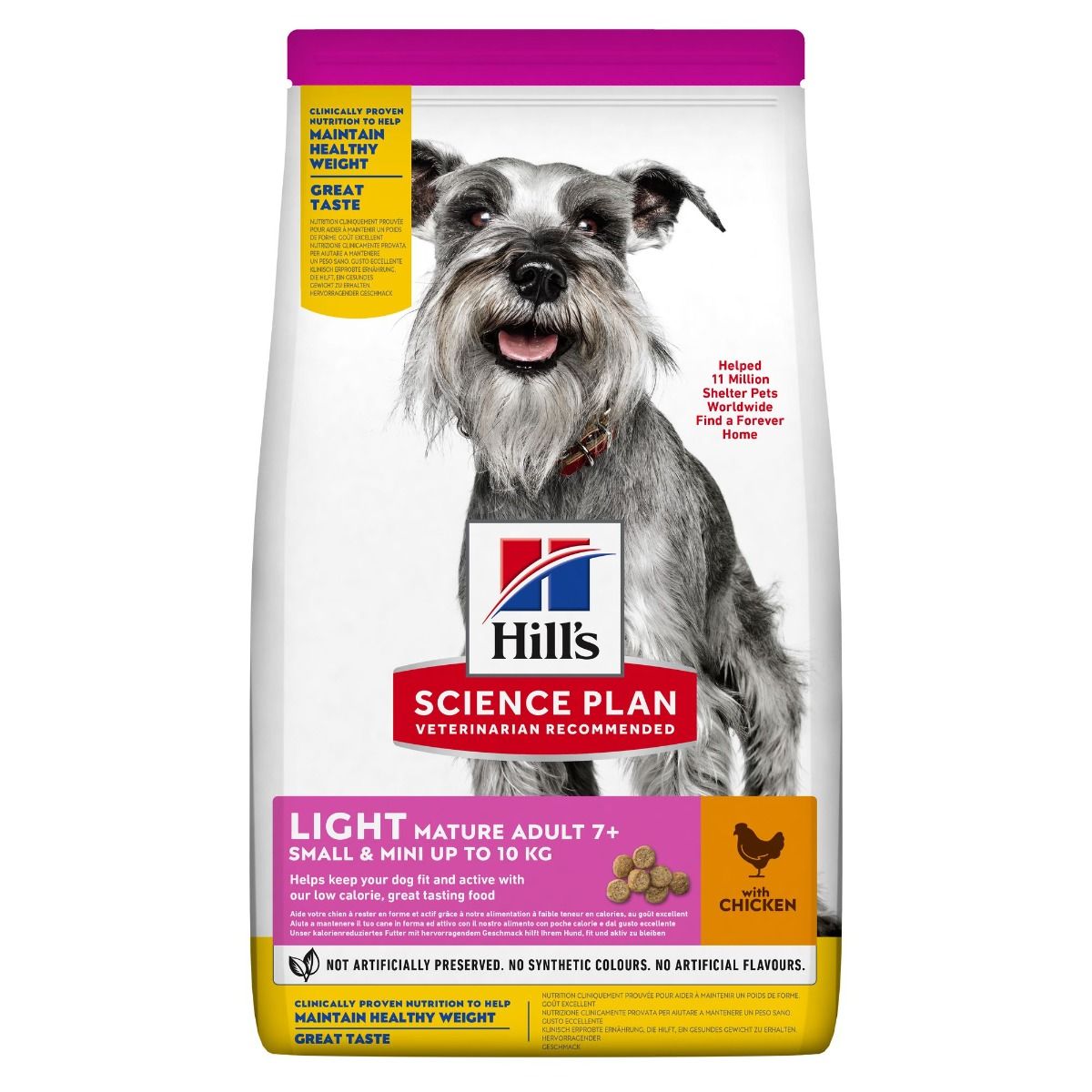 Hill's SP Mature Adult 7+ Light Small & Mini with Chicken koiralle 2,5 kg