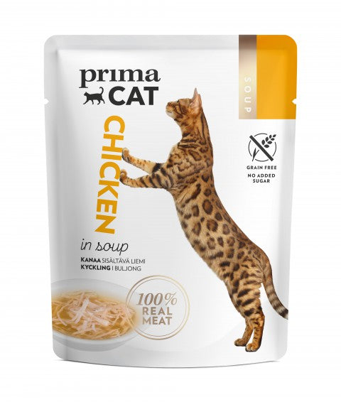 PrimaCat Soup Kananlihaa liemessä kissoille 24 x 40 g