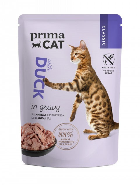 PrimaCat Classic Ankkaa kastikkeessa kissoille 28 x 85 g