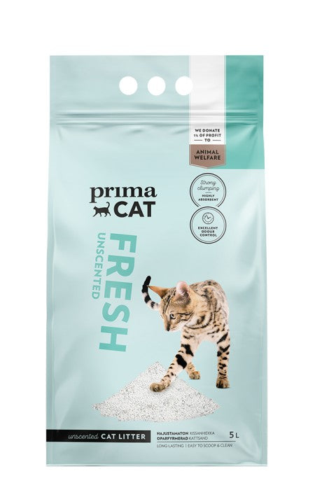 PrimaCat Fresh Unscented kissanhiekka 5 l