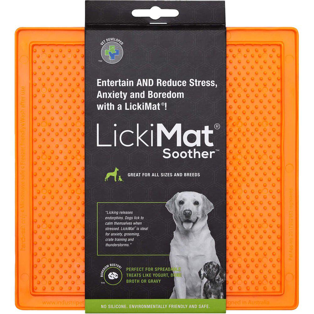 LickiMat Soother Aktivointimatto oranssi 20 cm x 20 cm