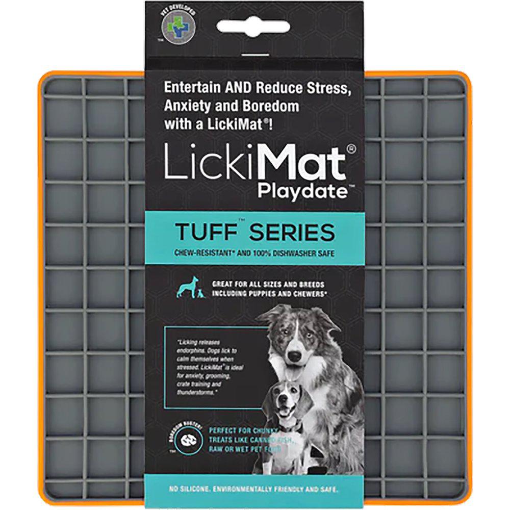 LickiMat Playdate Tuff Aktivointimatto oranssi 20 cm x 20 cm