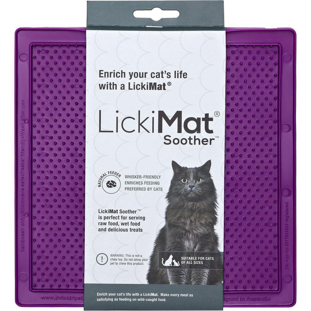 LickiMat Soother aktivointimatto kissalle lila 20 cm x 20 cm