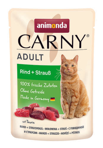 Animonda Carny Adult nauta & strutsi kissalle 85 g MAISTELUPAKKAUS