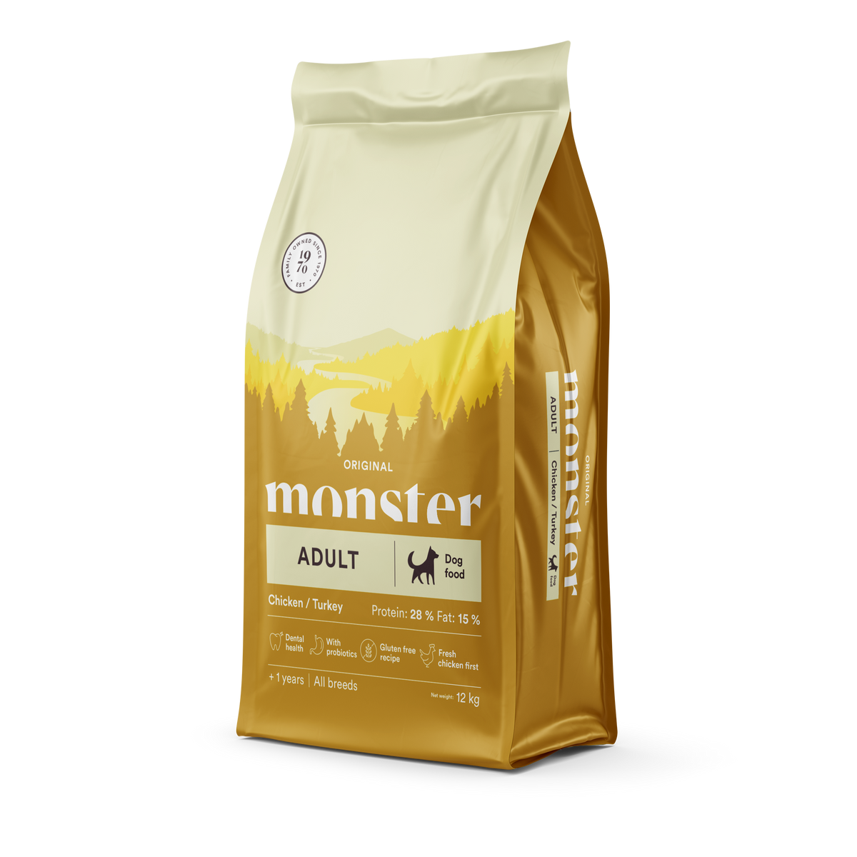 Monster Dog Original Adult Chicken-Turkey koiralle 12 kg