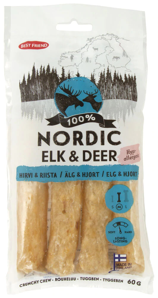 Best Friend Nordic hirvi & riista hypoallergenic rouheluu 4 kpl 60 g