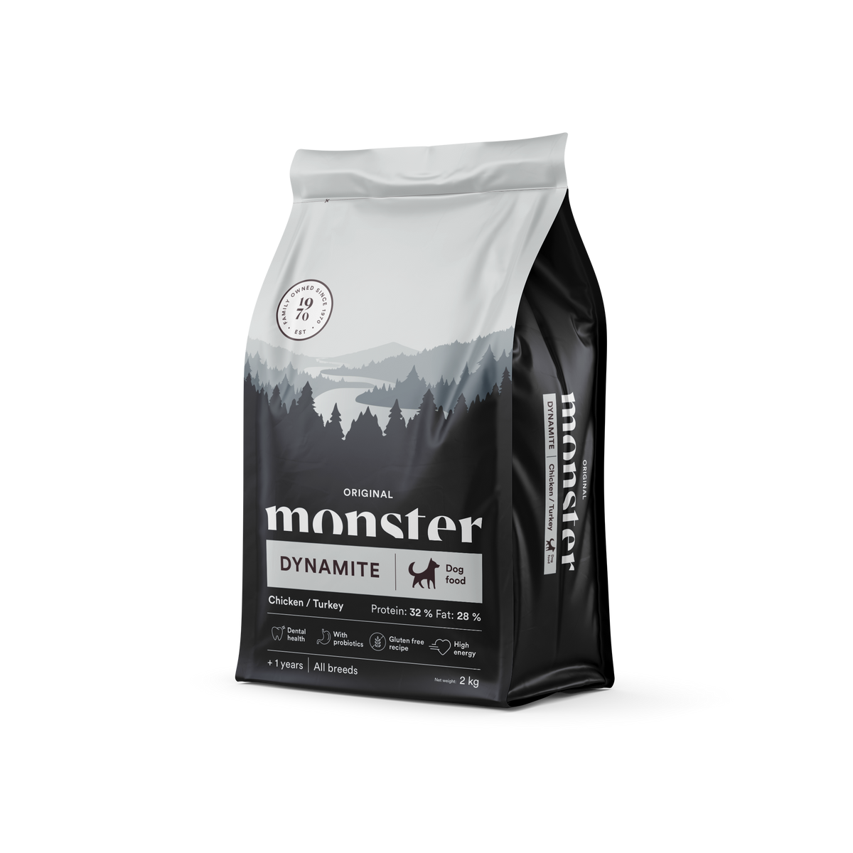 Monster Dog Original Dynamite Chicken-Turkey koiralle 2 kg