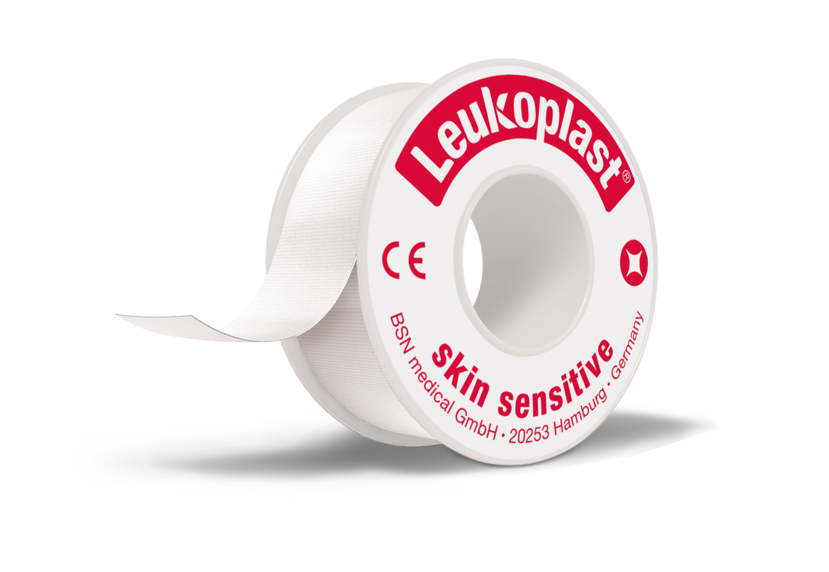 Leukoplast skin sensitive teippi suojarenkaalla 2,5 cm x 2,6 m