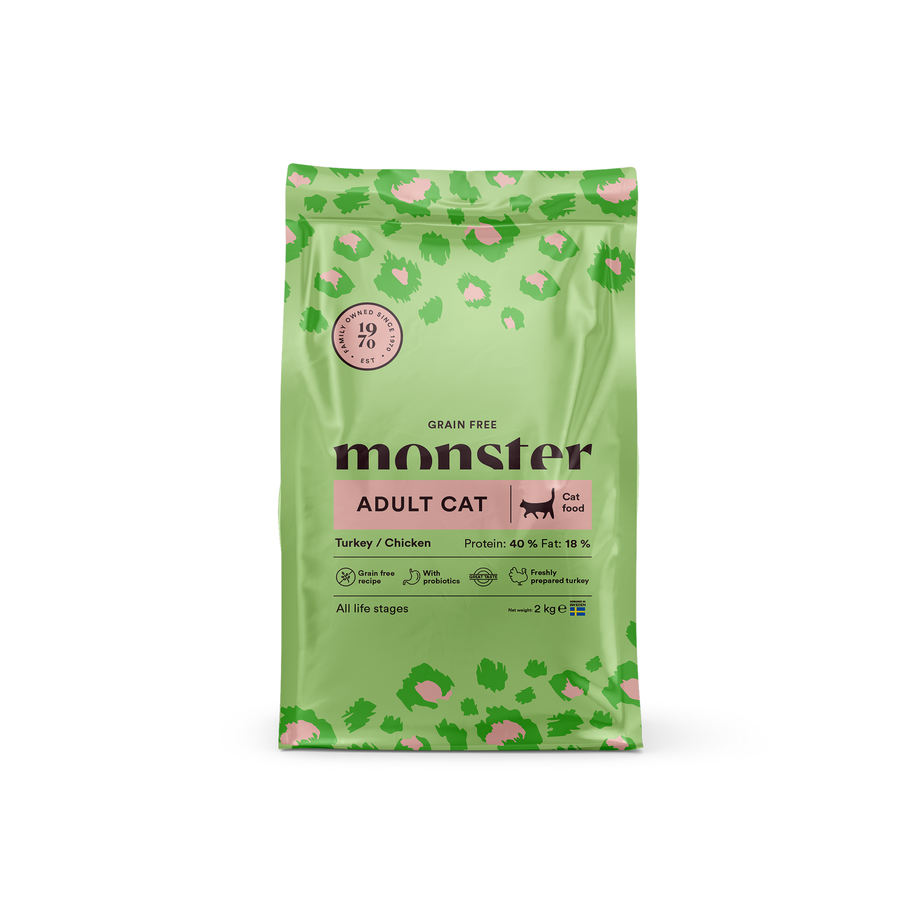 Monster Cat Grain Free Adult Turkey-Chicken kissalle 2 kg