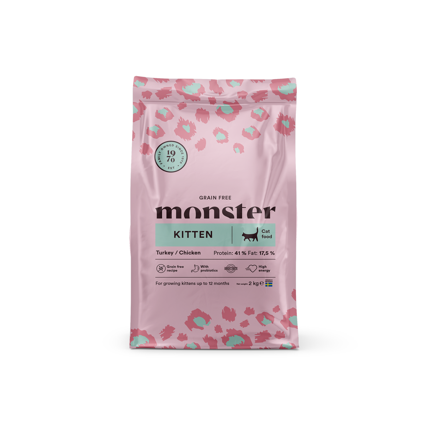 Monster Cat Grain Free Kitten Turkey-Chicken kissalle 2 kg