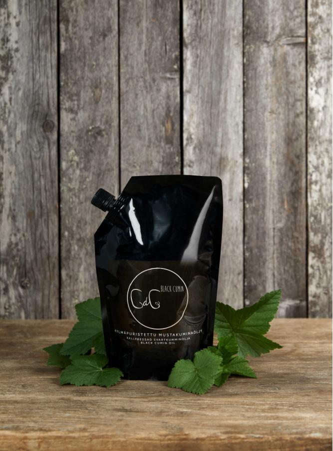 Chia de Gracia CdG Mustakuminaöljy hevoselle ja koiralle 1 L