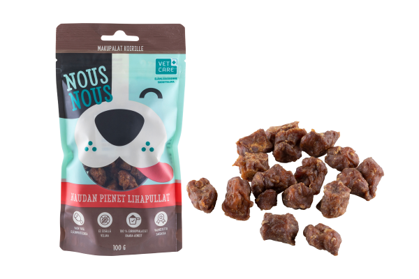 NousNous Naudan pienet lihapullat koiralle 100 g