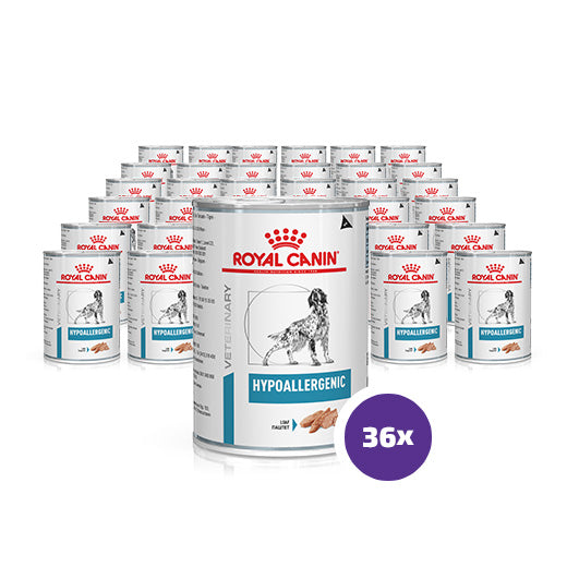 Royal Canin Veterinary Diets Derma Hypoallergenic Loaf säilykepurkki koiran märkäruoka 36 x 400 g SÄÄSTÖPAKKAUS