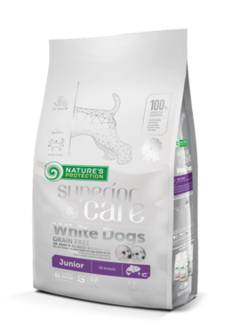 Nature's Protection Superior Care White Dogs Junior All Breeds lohi koiralle 1,5 kg