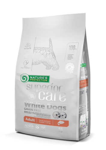 Nature's Protection Superior Care White Dogs Adult Small & Mini lohi koiralle 10 kg