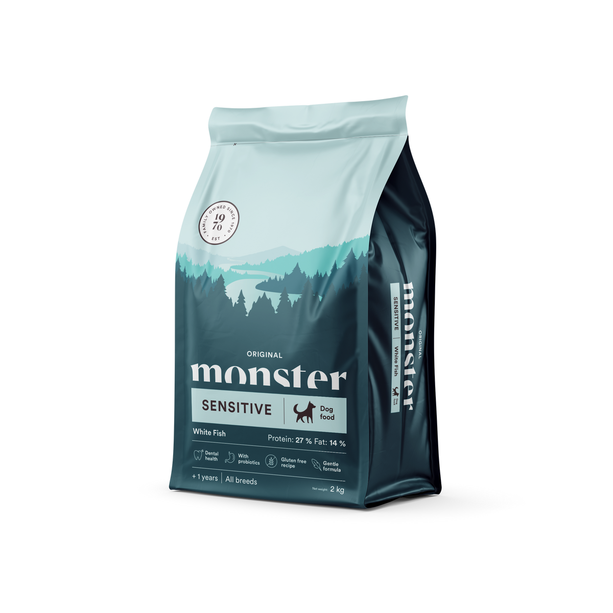 Monster Dog Original Adult Sensitive White Fish koiralle 2 kg