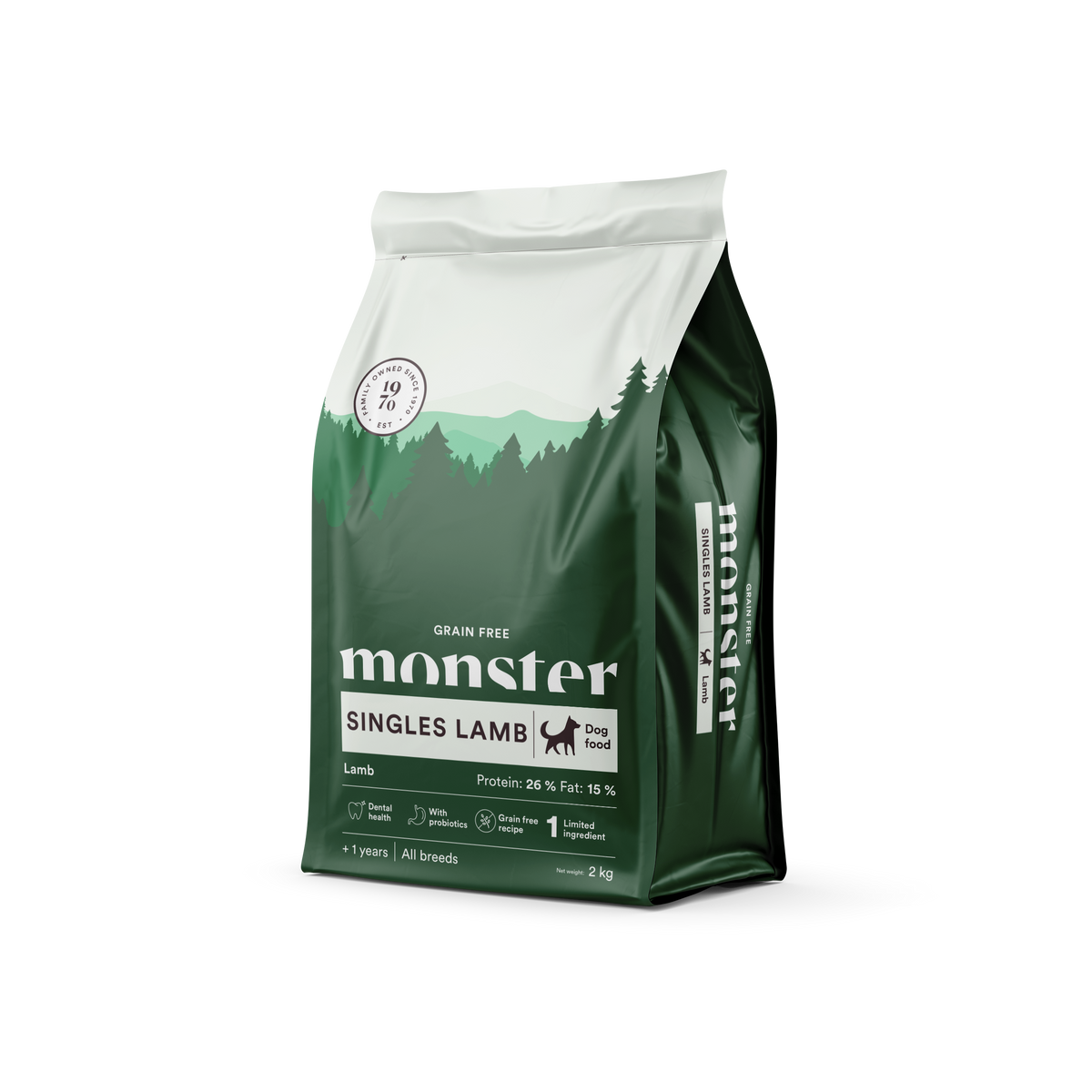 Monster Dog Grain Free Singles Lamb koiralle 2 kg