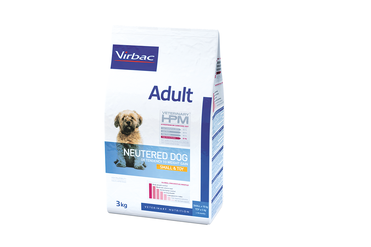 Virbac Adult Neutered Dog Small & Toy koiralle 3 kg