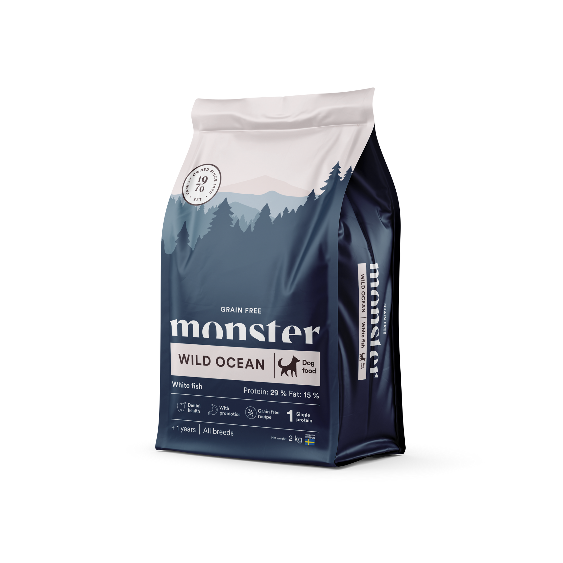 Monster Dog Grain Free Wild Ocean White Fish koiralle 2 kg